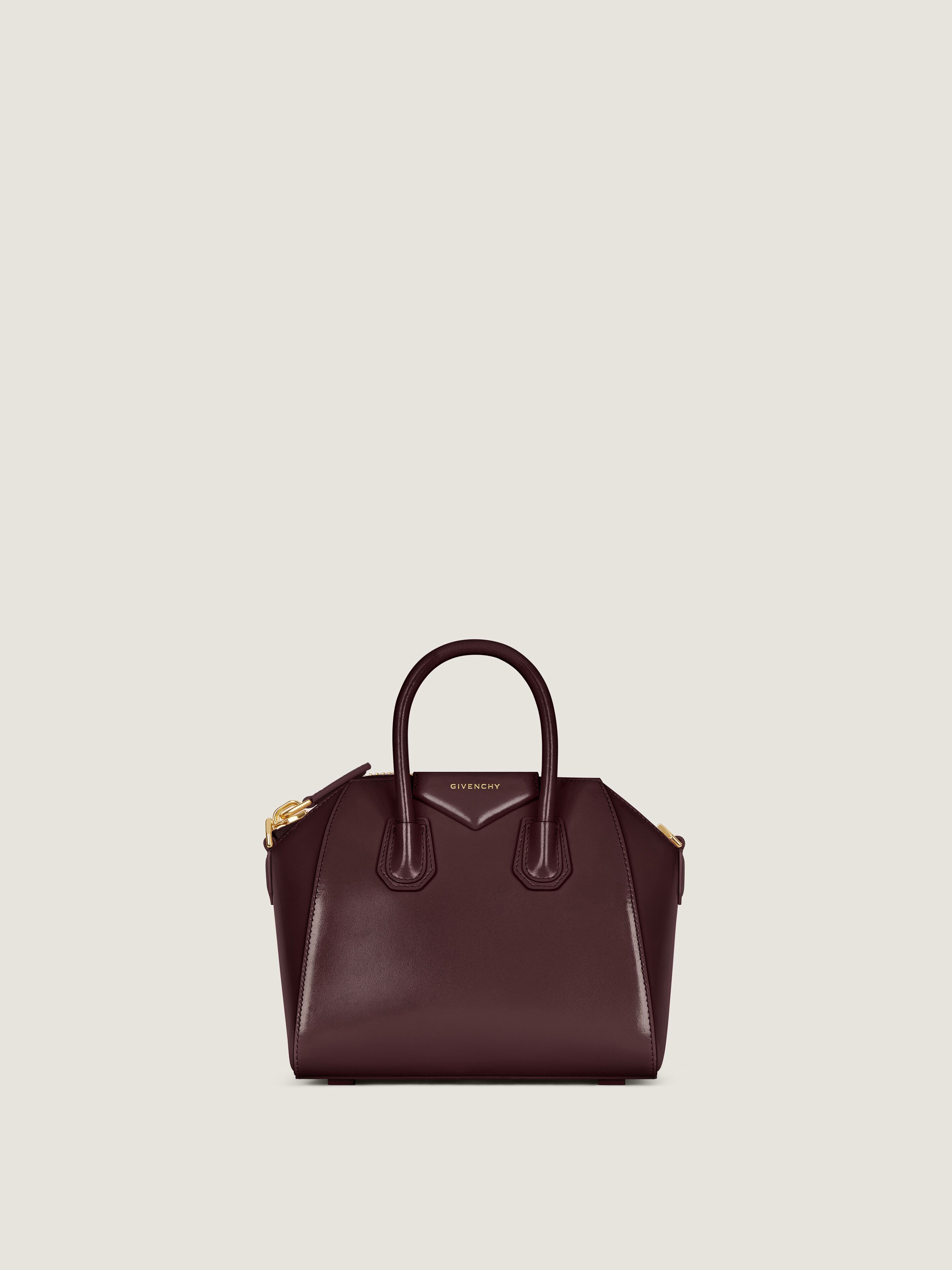 Mini Antigona bag in Box leather